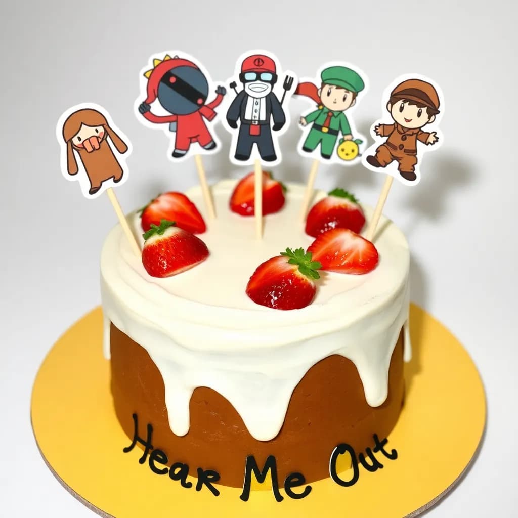 Mienshao, Pokemon | White icing, strawberries