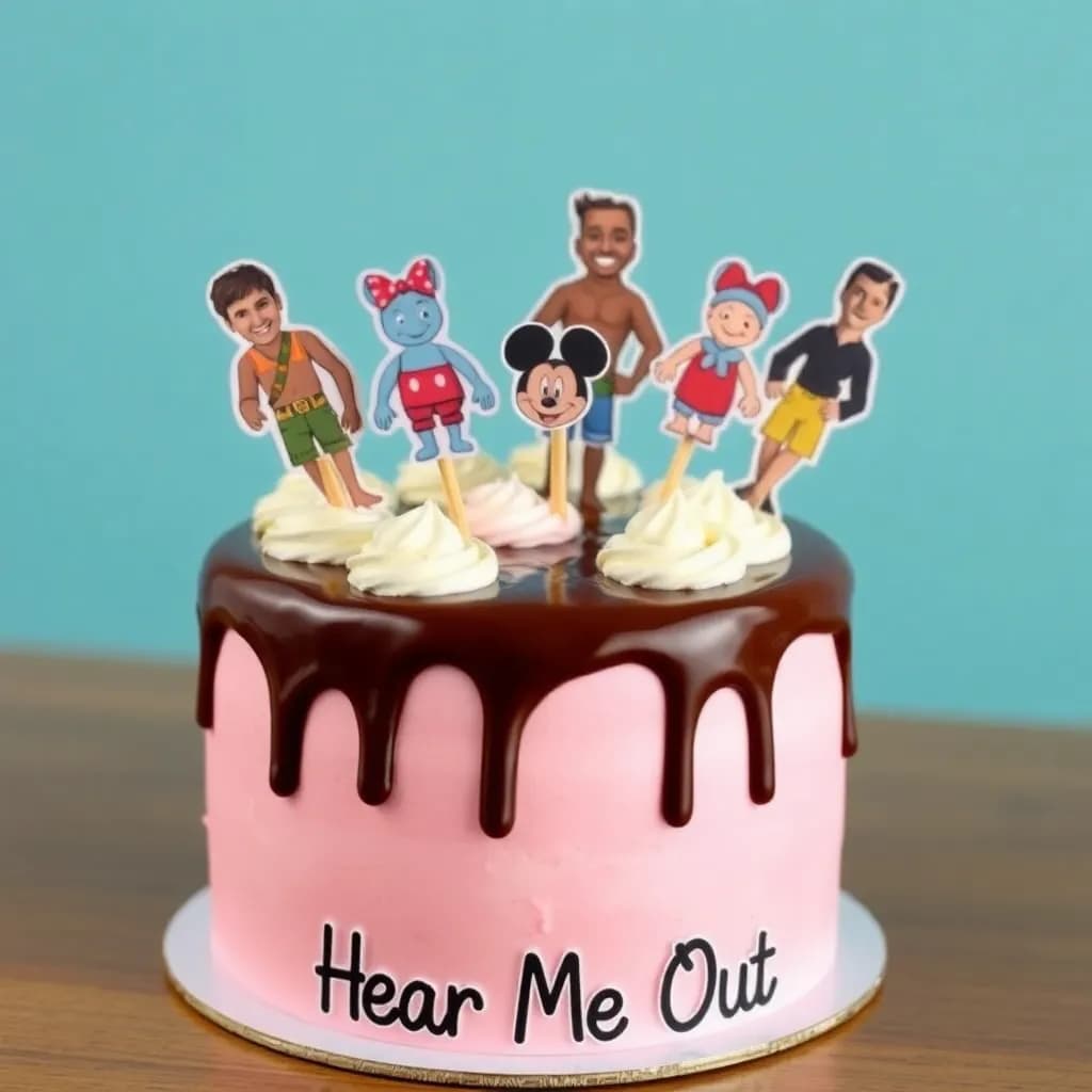 Dicky Harper, Micheal jordan, avatar, Jack Frost, Eric, Mickey mouse, Nick Wilde, Francis Wilkins, Jeremiah Fisher,Ken, megamind, McQueen, gingerbread man, beck Oliver, alvin & chipmunks, Maui | pink, blue, white cream(whipped with jesus) and glazed | make them finer, make their jawlines pop, make them slim thick and butt fat, juicy.