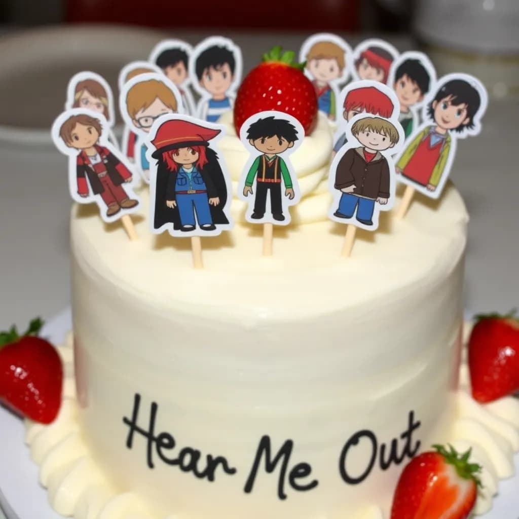 Malachi Barton Milo Mannheim Conrad fisher Tristan Dugray Fiyero (Wicked:For Good) Luke(Julie and the Phantoms) Harry hook from descendants Jace Norman Peter kavinsky Drew starkey Jacob elordi | Make it a strawberry shortcake with vanilla frosting and strawberry’s on top