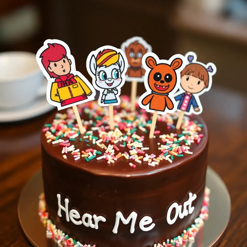 Jax (tadc), Big Mac (mlp), Freddy Fazbear, Elliot (Stardew Valley) | Chocolate with sprinkles