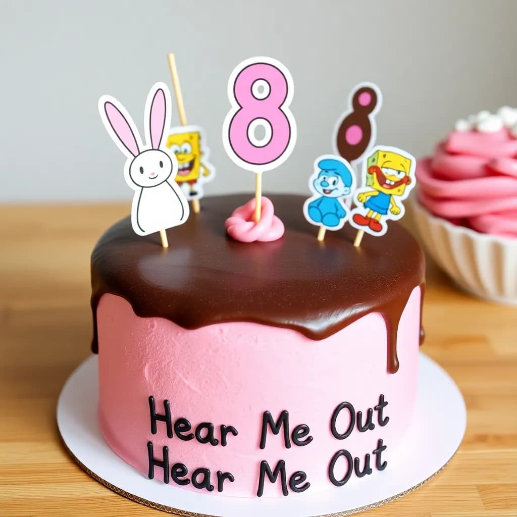 Jessica rabbit, lee Felix, the number 8, SpongeBob, papa Smurf, Krabby patty, lorax | pink, sparkly