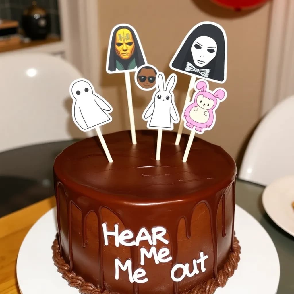 Anakin Skywalker, Ghostface, Lola Bunny, Simon Riley | Chocolate cake with KitKat | Birthday room